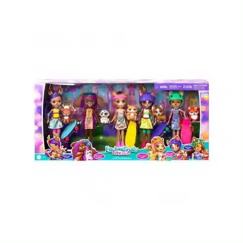 PACK 5 MUÑECAS ENCHANTIMALS MATTEL Raíz EDADES EDAD DE 3 A 6 AÑOS Todos los juguetes MUÑECAS PERSONAJES ENCHANTIMALS - 1