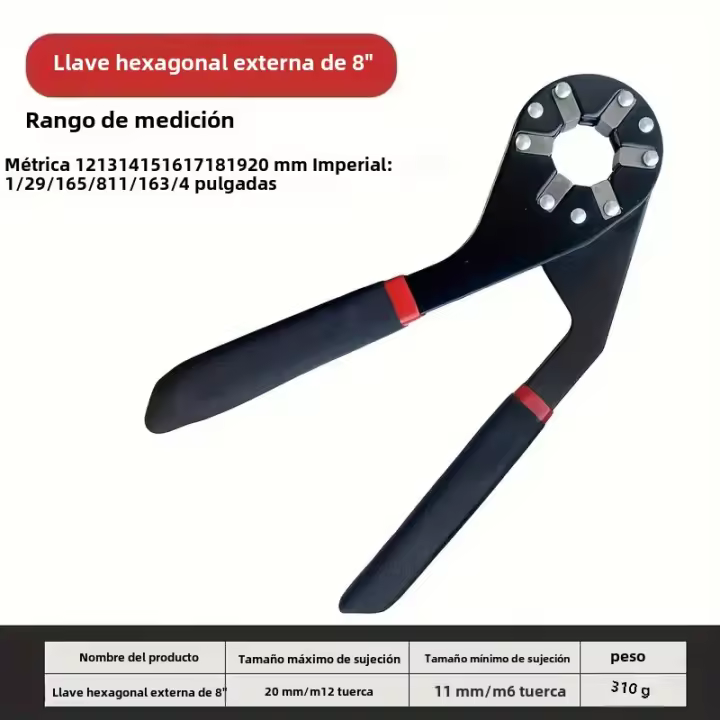 Llave De Torque Ajustable Multifuncional 6/8 Pulgadas Herramienta De Reparación Y Eliminación Antideslizante No Magnética Aislada Y Explosiva Para Mecánicos - 1