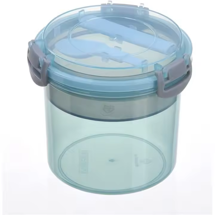 Vasos de postre, recipientes reutilizables para yogur, vasos para parfait con tapas con cierre y cucharas - 1