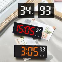 Reloj De Alarma Digital Con Espejo LED Y Soporte Para Teléfono Muestra De Temperatura Y Fecha Reloj De Noche Para El Lecho - details 9