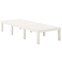 vidaXL Tumbona de plástico Blanco, Antracita, Sillas de Exterior Ideal para jardín, playa, piscina, terraza Tumbona Piscina Tumbonas Playa Tumbonas Jardín Exterior - details 0