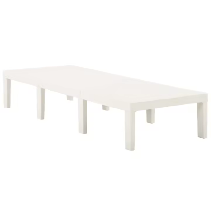 vidaXL Tumbona de plástico Blanco, Antracita, Sillas de Exterior Ideal para jardín, playa, piscina, terraza Tumbona Piscina Tumbonas Playa Tumbonas Jardín Exterior - 1