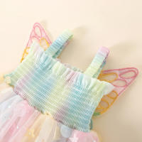 Vestido De Enredadera Para Niña Verano Con Enredaderas Y Mariposa Tamaño 0-3 Años Material Poliéster Estilo Encantador - details 4