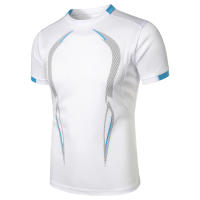 Camiseta De Deporte Para Hombres Verano Transpirable Secado Rápido Manga Corta Moda Deportiva Sin Capucha Cuidado Manual - details 2
