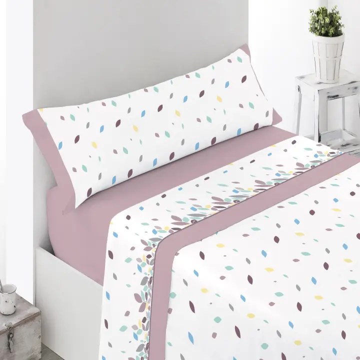Vivid Torral - Juego De Sábanas Verano 50% Algodón 50% Poliéster Suave Frescas Transpirables Estampadas (3 y 4 piezas) - 1