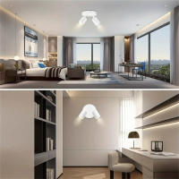 Luces De Techo LED Rotativas GU10 Con 2 Bombillas Incluidas Spots Modernos Negros Para Iluminación Directa Y Decorativa - details 4
