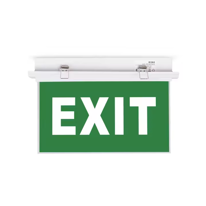 Barcelona LED Luz de emergencia permanente con cartel "Exit" - Empotrable - 1
