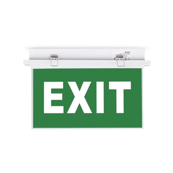 Barcelona LED Luz de emergencia permanente con cartel "Exit" - Empotrable - 1