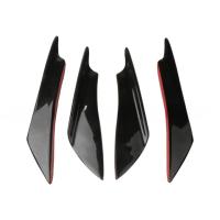 Set De 6 Piezas De Borde De Choque Modificado Para Coche En Fibra De Carbono Universal Espada De Viento Delantera Y Lateral De Parachoques Spoiler - details 2