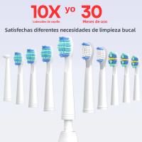 Cepillo De Dientes Eléctrico Seago USB Recargable Para Adultos Limpieza Ultrasonica Con 10 Cabezas De Repuesto Incluidas - details 1