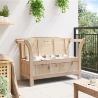 Banco de Almacenamiento para Jardín vidaXL 119x76x44 cm de Madera Maciza de Pino - details 2