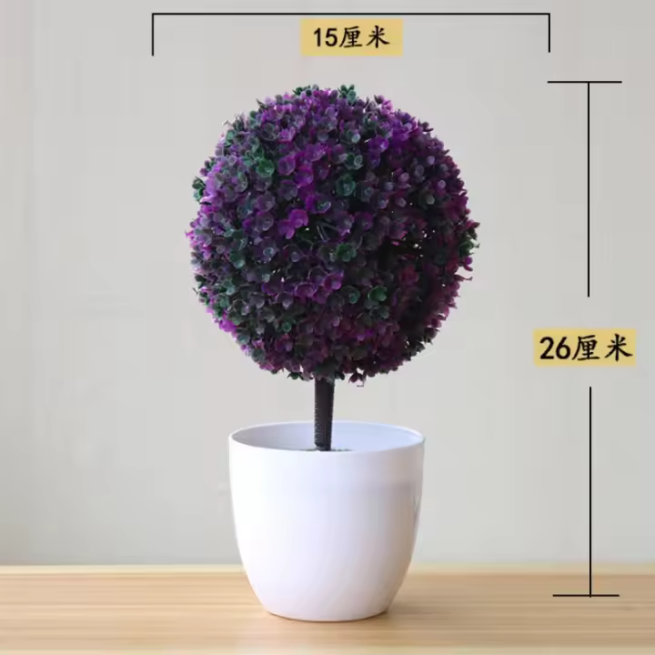 Planta Artificial De Bonsái Para Decoración De Hogar Y Jardín Flor Falsa En Maceta Ornamento Para Habitaciones Y Salones - 1