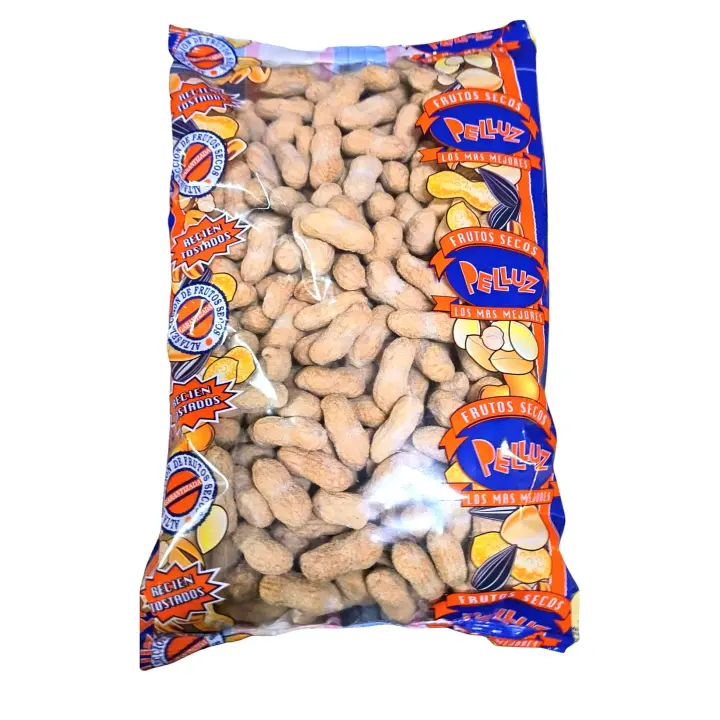 Cacahuetes Jumbo con cáscara y sal 1 Kg - Deliciosos snacks saludables de la marca Pelluz - 1