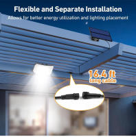 Luces Solares Exteriores 234LED 3 Modos Sensor De Movimiento Luz De Inundación Con Control Remoto IP65 Impermeable Seguridad Para Fuera - details 8