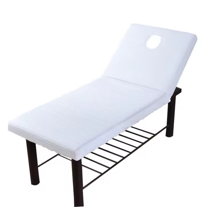 Sábana De Masaje De Color Puro Con Banda De Goma Para Cama De Belleza Universal Sábana De Terapia SPA De Poliéster/Celulosa Para Adultos - 1