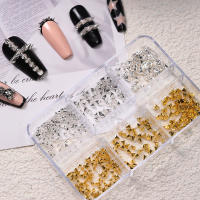 6Grillas De Punta De Cono Punk Para Uñas 3D Gorras Joyas De Metal Dorado Plata Negro Aleación De Uñas Rivetes De Cuentas Pequeñas Para Arte De Uñas - details 0
