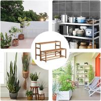 Estante para plantas s, soporte para plantas con escalera | Soporte para maceta escalonado | Organizador De Balcón De Jardín De Madera De 2 /3Niveles, Estantería para Balcón, Estante De Exhibición - details 6