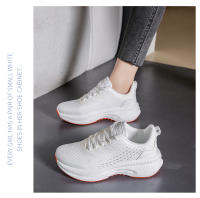 Zapatillas De Correr Para Mujer Suelas Suaves Y Amortiguadas Superficie De Malla Transpirable Zapatos De Vuelo Tejidos Moda Universitaria - details 17