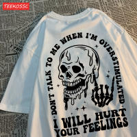 Camiseta Hombre Impresión " Voy a Dañar Tus Sentimientos " Talla Grande Cuello Redondo Manga Corta Algodón Estilo Casual Verano - details 7