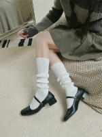 Calcetines Largos De Cashmere Para Mujer Calcetines De Piel Elegantes Y Confortables De Lana Gruesa Estilo Casual Talla Única - details 15