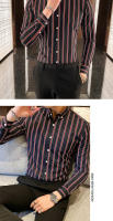 Camisa Larga De Manga Para Hombre Clásica Estampada Primavera Moda Casual Negocios Boda Tendencia Cuello En V Polyester - details 4