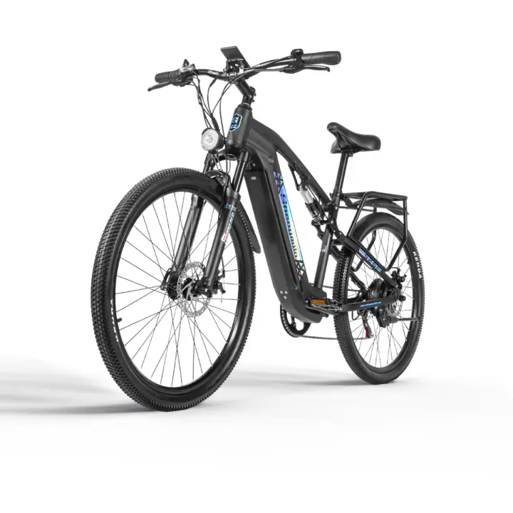 Shengmilo S26 Bicicleta eléctrica 500W Bafang Motor bicicleta de montaña para adultos 27.5 pulgadas electric bike 48V17.5AH batería Samsung bici eléctrica Suspensión Completa - Negro - 1