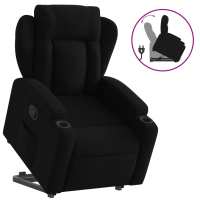 vidaXL Sillón reclinable elevable de tela Gris claro, Gris oscuro, Negro Sillon Dormitorio Sillon Comodos Silla Relax Sillón Sofá - details 1