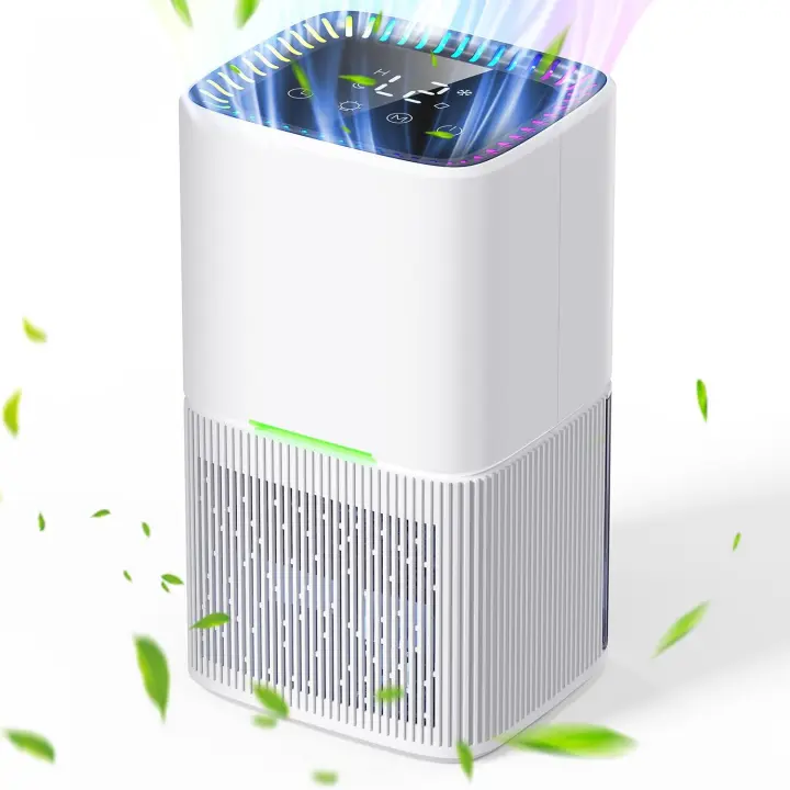 Deshumidificador eléctrico, 1800 ml,  deshumidificador silencioso, con función de descongelación y modo de sueño, purificación de aire, deshumidificador para apartamento, baño, sótano - 1