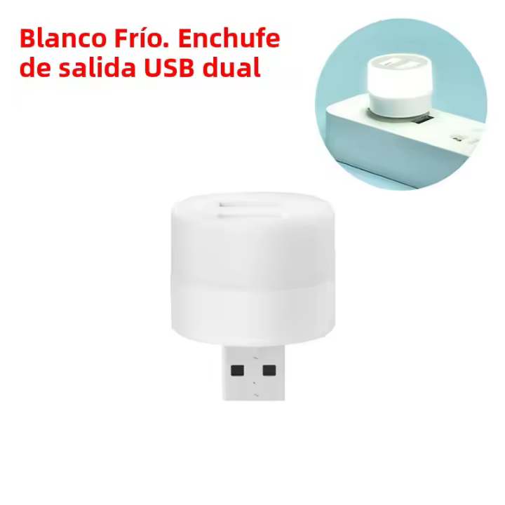 Lámpara De Noche LED USB Plug 5V Protección Ocular Para Lectura Y Computadora Luz Mini Para Libros Y Carga De Energía Móvil - 1