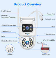 Cámara WiFi exterior Hiseeu WS318 4K 6MP, con doble lente y doble pantalla, audio bidireccional, visión nocturna en color, seguimiento automático, detección de humanos por inteligencia artificial, resistente a la intemperie IP66, compatible con WiFi 2.4G - details 17