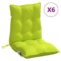 vidaXL Cojines para silla con respaldo bajo 6 uds tela Oxford Color Gris,  Beige,  Verde y mas Cojín Decorativo de Asiento Cojines de muebles de salon - details 1