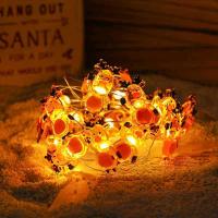 Cadena De Luces Navideñas 2M Con 20 LEDs De Santa Claus Y Navajas De Nieve Encendidas Por Batería Para Fiestas De Año Nuevo Y Bodas Decoración De Arco Iris De Hadas - details 7