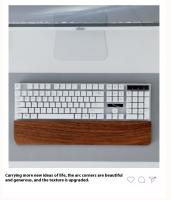 Almohadilla De Muñeca Para Teclado Mecánico De Madera Sólida Adecuada Para Tamaños 87/98/104/108 Personalizables WEIKAV - details 16