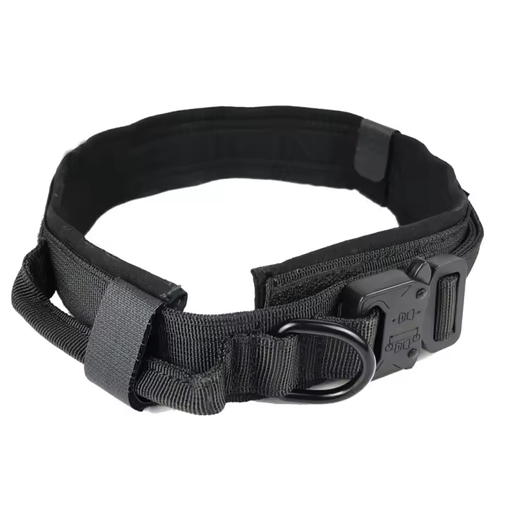 Collar para Perros Policía/Militar - Hebilla Cobra + Nylon Antifricción | Uso en Entrenamiento, Senderismo y Seguridad - 1