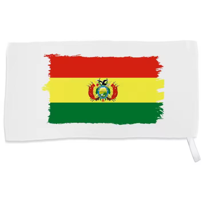 MERCHANDMANIA TOALLA PEQUEÑA ABSORBENTE bandera bolivia pais gobierno boliviano suave personalizada con cinta elastica - 1
