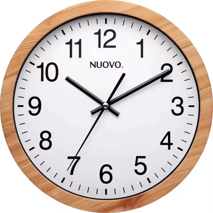 Reloj de 12 pulgadas Circular de Madera Silencioso - 1