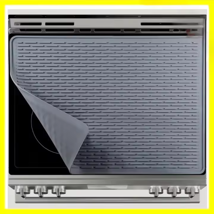 Mantel De Silicona Grande Para Estufa Multifuncional Con Drenaje Cubierta Protectora Para Inducción Resistente Al Calor - 1