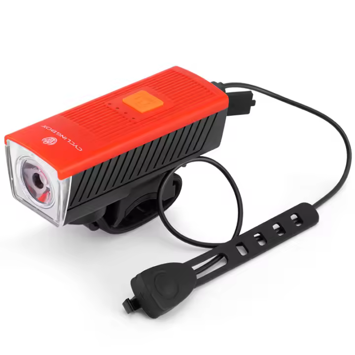 Luces descendentes para bicicleta, luz de carga, cuerno delantero, USB, traje multifunción, conducción nocturna, accesorios para bicicleta de montaña de 180LM - 1