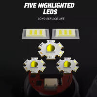 Linterna Frontal Potente LED Recargable Lámpara De Mineria Luz De Mano LED De Alta Potencia Para Pesca Y Senderismo Portátil - details 3