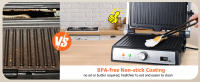 AIGOSTAR Sandwicheras y Panini con Sonda de Alimentos, Parrilla Eléctrica, Grill, Placas Antiadherentes Extraíbles, Control Automático de Temperatura( Apertura de 180º,Placas Antiadherentes,1500W) - details 3