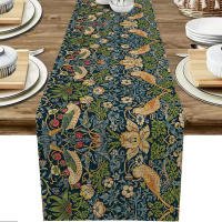 1pc Hermoso Telar De Mesa Vintage Con Floral De William Morris Decoración Para Comedor Familiar Fiesta De Vacaciones En La Cocina - details 6