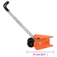 vidaXL Pala quitanieves de doble ángulo mango extensible acero naranja 77 cm - details 7