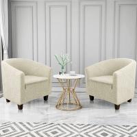 Cubierta De Silla Club Elástica En Jaquearl Sólido Protección De Muebles Para Sala De Estar Cubierta De Sofá De Barra Adecuada Para Silla De Un Brazo - details 23