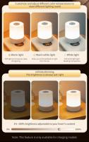 Luz Nocturna LED Toque Ajustable Para Habitación De Niños Y Estudio Iluminación Ambiente Colorible Recargable Sin Certificación - details 7