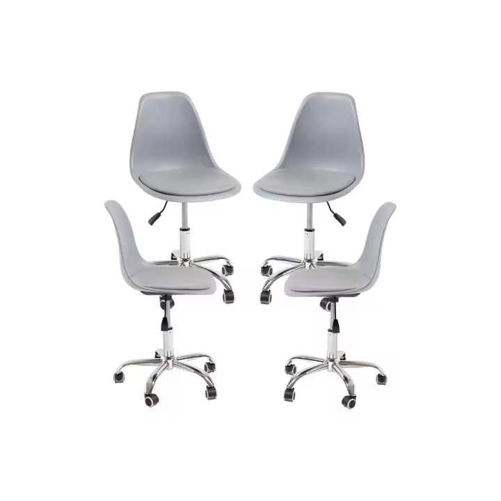 Pack 4 Sillas Dami Office - Gris claro - 1