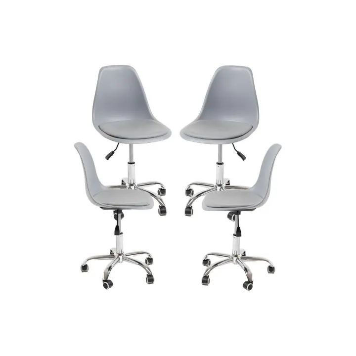 Pack 4 Sillas Dami Office - Gris claro - 1