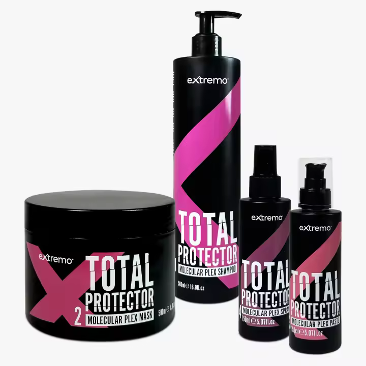 Pack Reparador Capilar Molecular Plex: Champú + Mascarilla + Crema + Spray – Hidratación, Reconstrucción y Protección para Cabello Dañado y con Frizz - 1