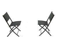 Mesa de Jardín Exterior o interior  MAS 2 silla plegable balcón Redondo de Metal Bordes  70cm  Vidrio Templado con silla - details 3