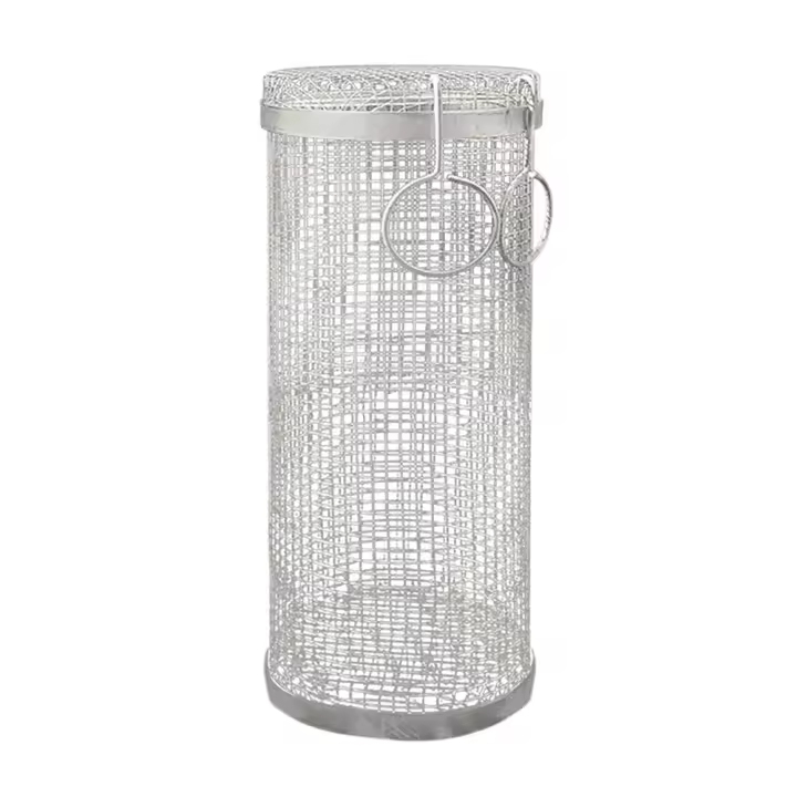 Grill De Acero Inoxidable De Gran Capacidad Para Barbacoa - Circular Para Camping Y Picnics Resistentes Al Calor Herramienta De Cocina Al Aire Libre - 1
