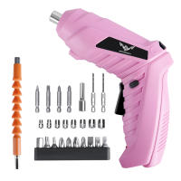 JENABOM Destornillador Eléctrico Mini Rosa 3.6v Herramienta De Poder Recargable Y Sin Cable Para Mantenimiento Doméstico - details 7